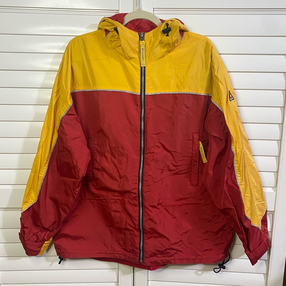 Vintage 90s Abercrombie & Fitch Rain Jacket Windbreaker Men’s Size Medium - Picture 1 of 9